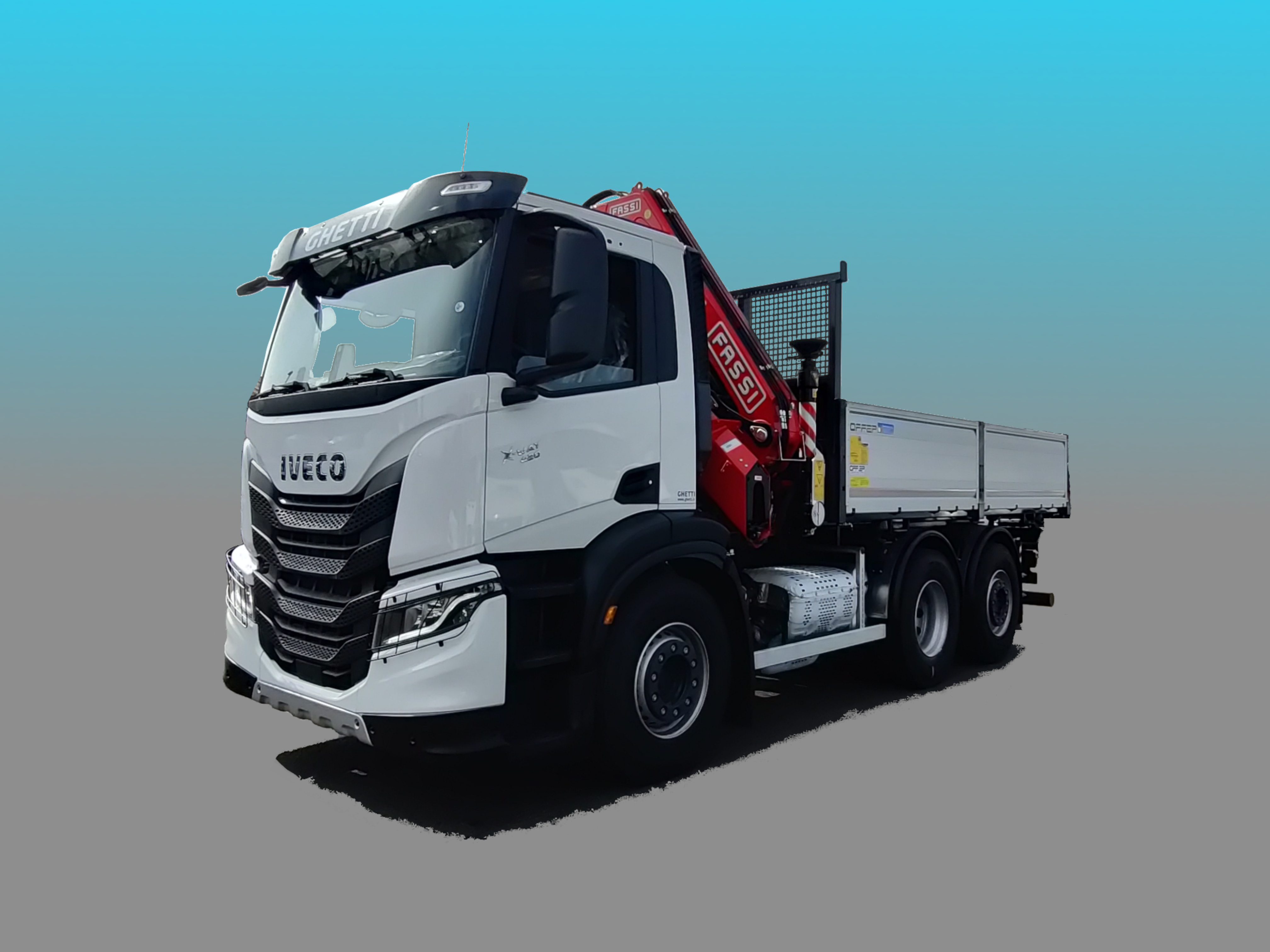 X-WAY AD280X42Y/PS con ribaltabile e gru Fassi X-WAY AD280X42Y/PS con ribaltabile e gru Fassi